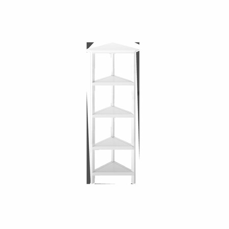 Gfancy Fixtures 60 in. Bookcase with 2 Shelves, White GF3084784